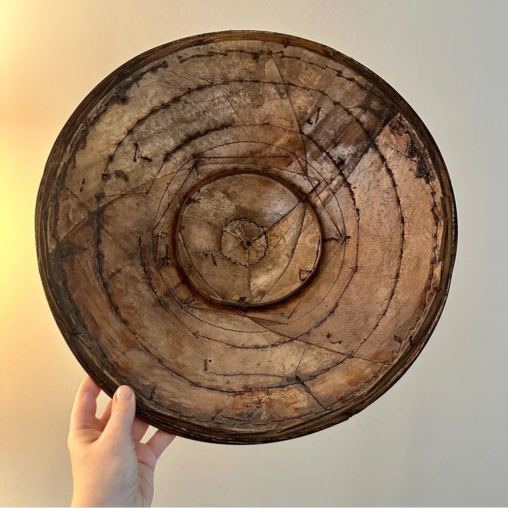 ANTIQUE Decorative Asian Conical‎ Hat (nón lá in Vietnam)